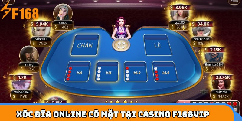 Trò chơi xóc đĩa online đầy hấp dẫn tại sảnh game casino F168VIP